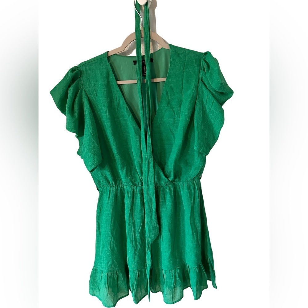 Forever 21 Kelly Green Mini Sundress with Tie Waist in EUC